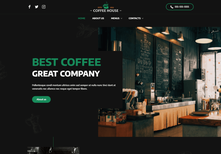 Site Builder - Coffe House